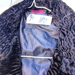 Faux Fur Jacket,fully lined; EUC